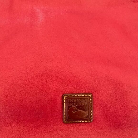 Dooney & Bourke Burgundy Florentine Leather Hobo Shoulder Bag Handbag - Picture 2 of 10